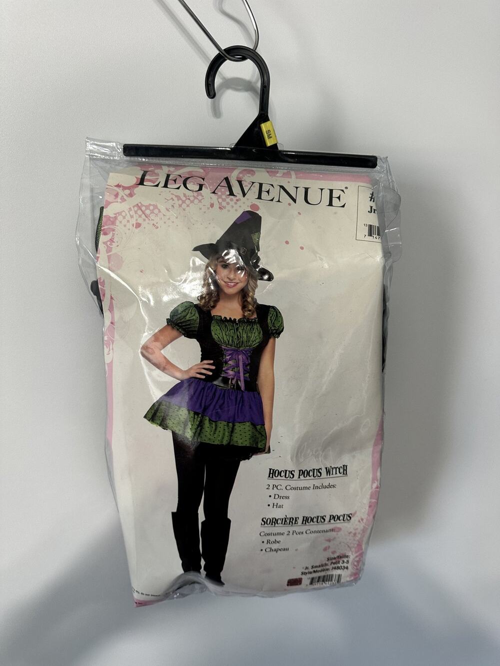 Leg Avenue Hocus Pocus Witch Junior Small 3-5 Halloween Costume Dress Hat
